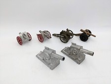 Lot Of 6 Barclay Manoil Britains Cast Metal Spring Action Toy Cannons VG Cond 