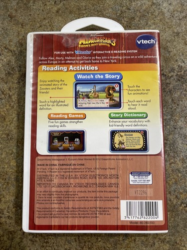 Vtech VReader MADAGASCAR 3 EUROPES MOST WANTED - Picture 2 of 3