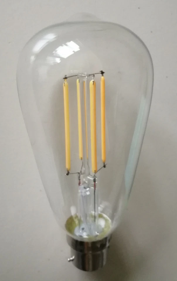 3x Vintage Filament LED Edison Bulb B22  Decorative  Light 8W - Image 3 of 4