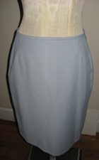 NWT Armani Collezioni Size 42-6 Blue Gray Cotton Blend Pencil Skirt 345