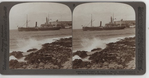 Ship Morro Castle North from La Punta Havana Cuba Underwood Stereoview c1900 - Picture 2 of 4