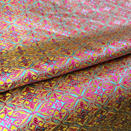 Jacquard Fabric Tapestry Damask Satin Floral Dyed Cushion Cover Kimono Patchwork - Picture 13 of 22