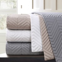 Echelon Home Monterey Quilted Cotton Euro Sham (set Of 2) Echelon Home Monterey Quilted Cotton Euro Sham (set Of 2)