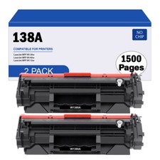 NO CHIP 2PK W1380A 138A Toner For HP LaserJet Pro 3001dw 3001fdw MFP 3101fdw
