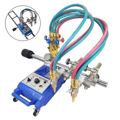 CG1-100C 110V Semi-automatic Double Torch Track Burner Propane/Acetylene Tip