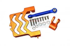 GPM Aluminum Servo Mount, Tie Rod, 25T Servo Horn for Maxx (Orange)