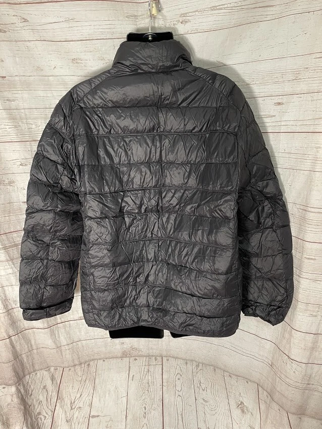JCP 深蓝色尼龙全拉链鹅绒冬季 Puffer 夹克男式 XL 码 — 第 4/4 张图片