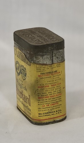 Antique McCormick's Double Superfine Bee Brand Mustard Tin Paper Label FULL RARE - Picture 6 of 12