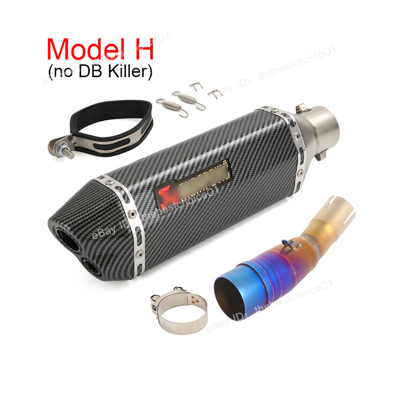 For Yamaha XMAX250 XMAX300 2017-2020 Exhaust Middle Link Pipe Muffler Black Tips