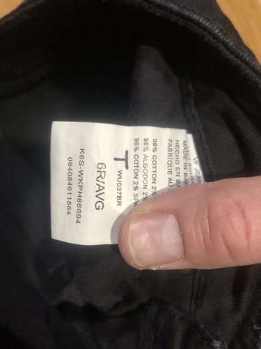 WRANGLER Aura Stretch Jeans Women’s 6 AVG Black Denim Stretch Mid Rise - Picture 6 of 8