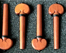1 set violin pernambuco pegs heart style ebony ring collar high quality