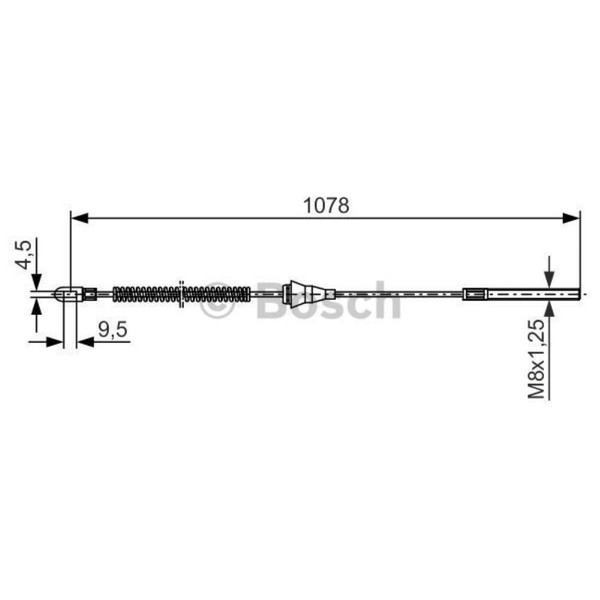 Bosch Handbremsseil Bremsseil Hinten Rechts Passend FüR Opel Corsa B Tigra-image