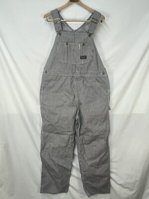 VINTAGE 70 SEARS TRADEWEAR TRI BLEND HICKORY STRIPED OVERALLS