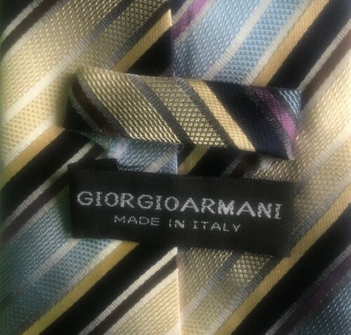 Giorgio Armani - Designer Men’s Silk Tie - Hand Made In Italy - Superb - Picture 7 of 11