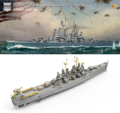 Very Fire 1/700 USS Cleveland CL-55 Light Cruiser [Deluxe Edition]