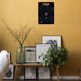 PAC MAN LABYRINTH Metal Wall Sign Retro Gaming Plaque Arcade PacMan Man Cave Nes