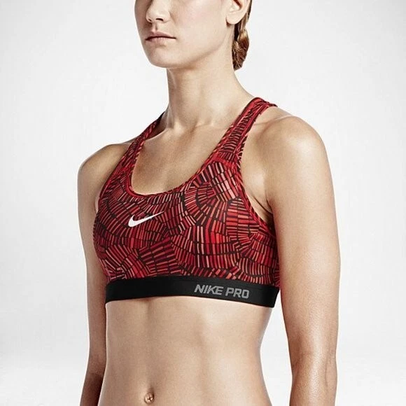 NIKE I Pro Hyper Classic Women’s Sports Bra Black/Red Small