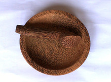 Sonderangebot !! Mörser und Stößel aus Holz, Handarbeit