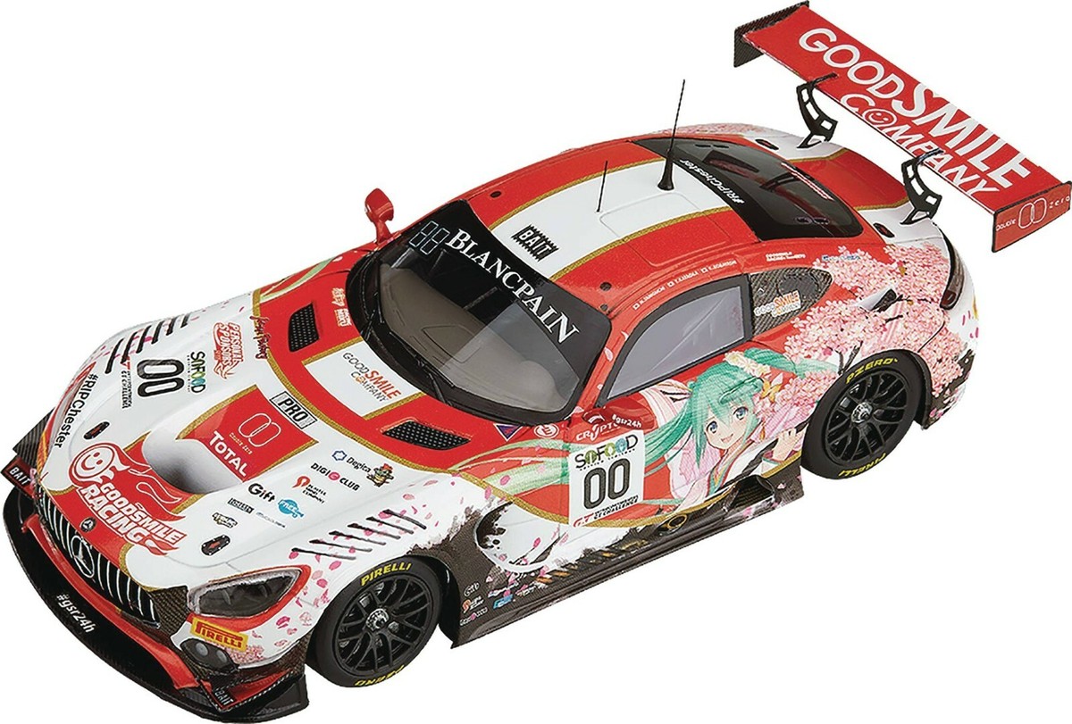 HATSUNE MIKU GT PROJECT 1/43 SCALE MINI CAR AMG 2017 SPA24H
