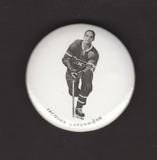 1970-72 MONTREAL CANADIENS PIN BACK BUTTON  JACQUES LAPERRIERE     12647