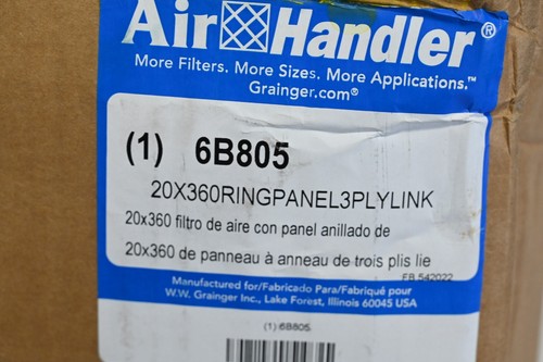 Air Handler 6B805, 3-Ply Link Air Filter, 20x15", 360" Length - Picture 3 of 4