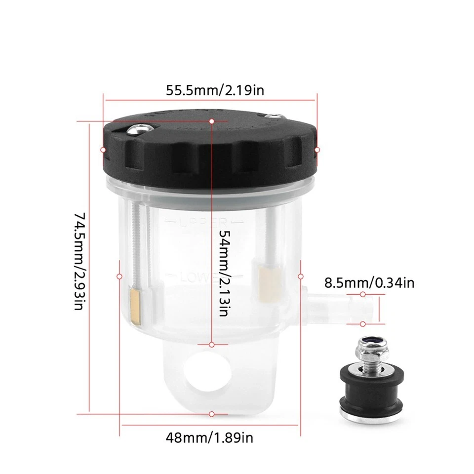 Tanque de aceite de depósito de líquido de frenos delantero para Suzuki GSX-R 1000 750 600 400R SV 1000 Foto 2 de 4