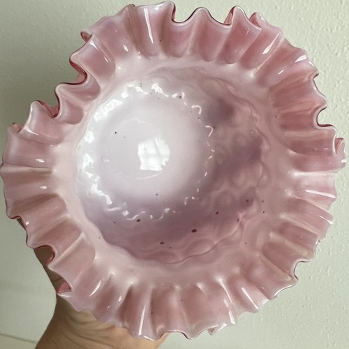 Phoenix Victorian 1800’s Art Glass Pink Honeycomb Vase Joseph Webb - Glossy RARE - Picture 4 of 7