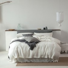 Pure Flax Bedding Set 4pcs 100 French Linen Duvet Cover Flat Sheet Pillowcases