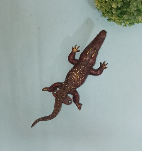 Brass Alligator Wardrobe Pull Monitor Lizard Handle Office Door Decoration HK555 - Picture 12 of 12