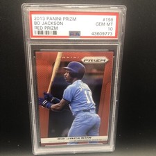 2013 PANINI PRIZM TARGET RED PRIZM REFRACTOR #198 BO JACKSON PSA 10 GEM MINT