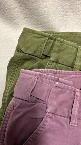2 Pairs: COLDWATER CREEK High Rise Shorts Green Purple Adjustable Waist Size 8 - Picture 9 of 11