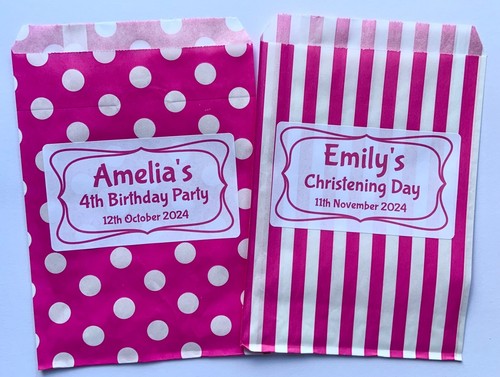 PERSONALISED SWEET BAGS Candy Cart Wedding Christening Birthday Party Mehndi Eid - Picture 23 of 31