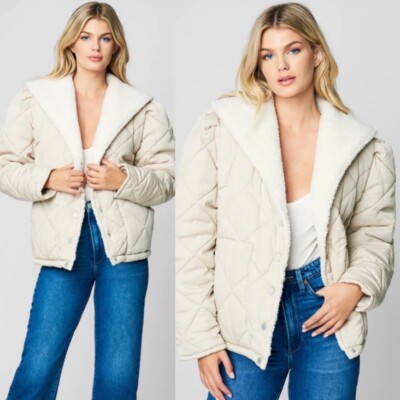 Wardrobe Nyc Sherpa Jacket BLANK NYC SIZE: XL Warm Hearts - Main Image