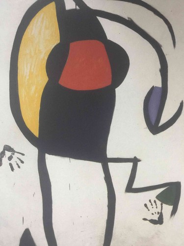 Joan Miro Litografia off set cm 56x76 firma su lastra certificato - Bild 2 von 7