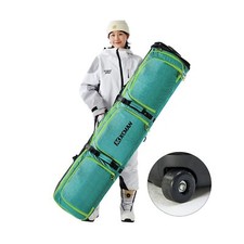 XCMAN Roller Snowboard Bag with Wheels Adjustable Length Green