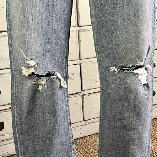 Neu mit Etikett $ 168 Anthropologie Agolde Toni "pristine" mittelhohe Jeans gerades Bein Größe 31 - Bild 2 von 12