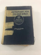Webster's Elementary Dictionary For Boys and Girls (Hardcover, 1953)