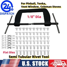 For Pinball Tonka Vent Window Fixed 1/8" Dia Semi Tubular Rivet Fixt Dies Tool 