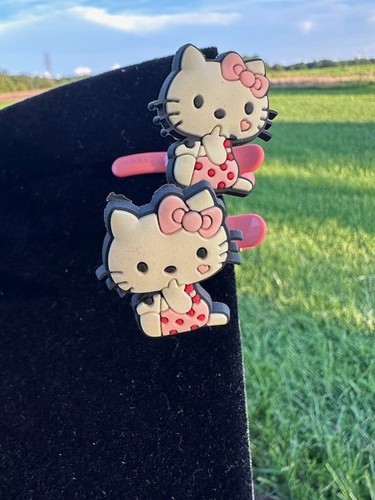 New 2 pieces Hello Kitty hair clips with spring for kid girl hair accessories - Picture 22 of 25