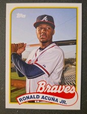 2023 Topps Archives 1989 Topps Doubleheaders Ronald Acuna Chipper Jones #89DH-6