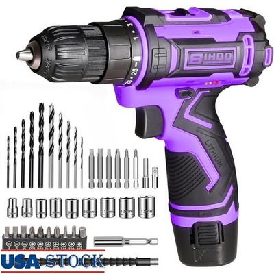 12V Cordless Drill Set W/ 25 Torque Settings & Battery Fast
