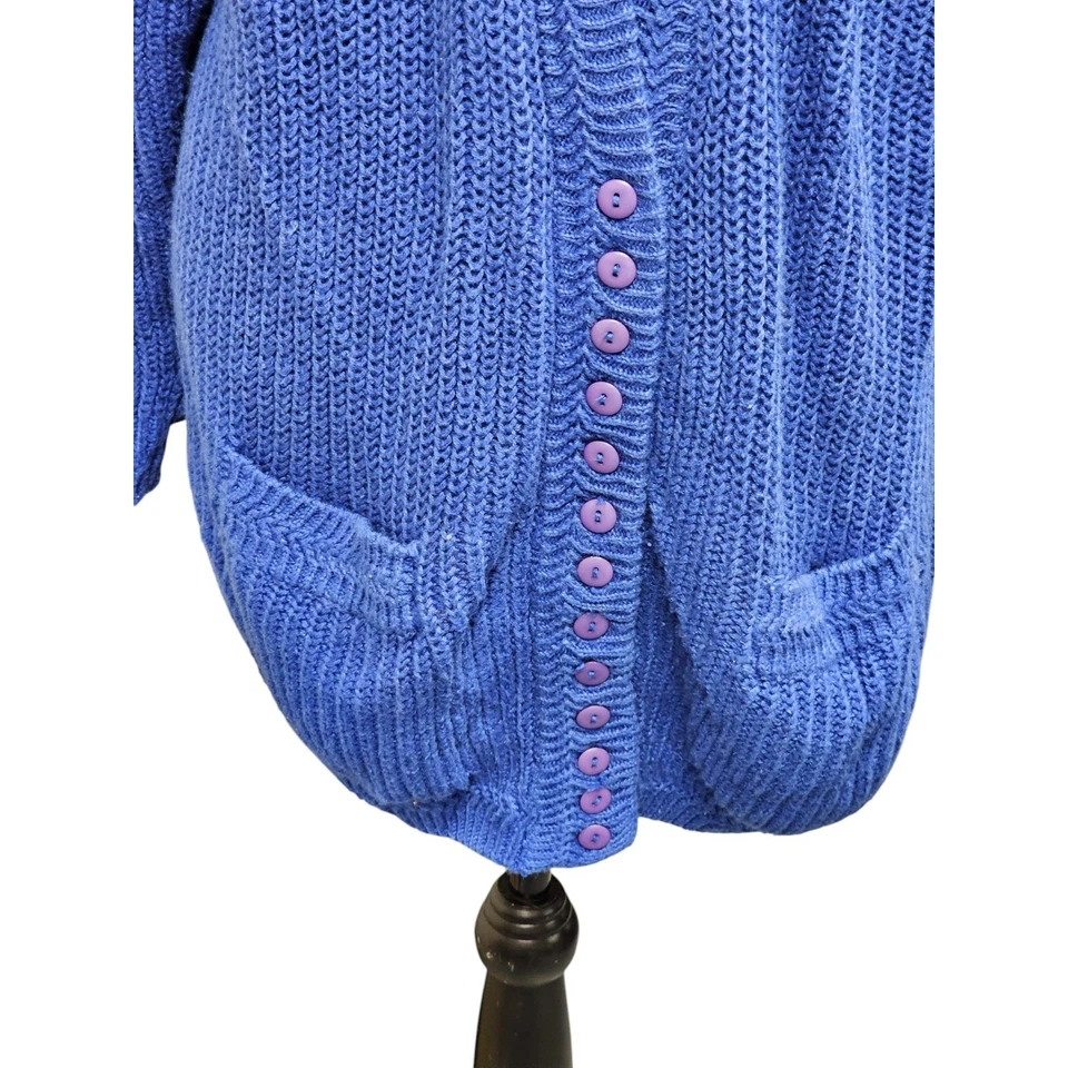 Cárdigan Suéter Mujer Plus 22W Preppy De Colección Grueso Tejido Novio De Gran Tamaño Foto 3 de 4