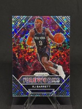 RJ Barrett 2020-21 Panini Prizm - Fireworks - Fast Break Prizm #25 Knicks