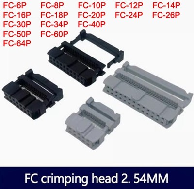 Bull Horn Plug FC Crimping Cable Head ISP Connector2.54mm Spacing JTAG 3-Pcs Set