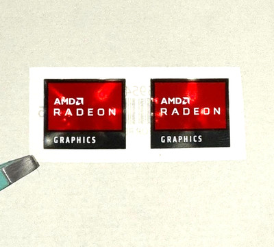2pcs AMD Radeon Graphics Desktop / Laptop Sticker Label  19mm x 16mm #1