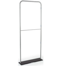 3’ Trade Show Banner Stand, Portable, Frame Only Silver