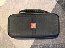 Nintendo Switch Hard Shell EVA Carrying Travel Case Black w/ Red Zipper Pull