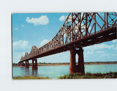 #ad Postcard The Huey P Long Bridge Mississippi River Baton Rouge Louisiana USA $4.99