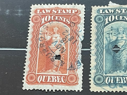Fünf Quebec Law Briefmarken gebraucht - Bild 2 von 7
