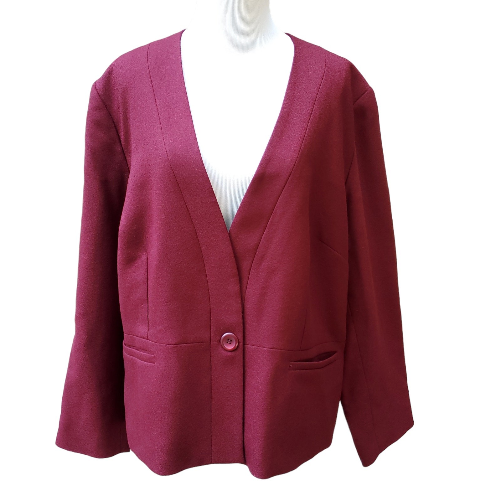 Pendleton Red Virgin Wool Blazer Jacket Women's S… - image 1